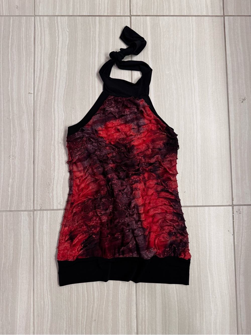 Studio Y 2000s Ruffle Halter Top - Picture 1 of 5